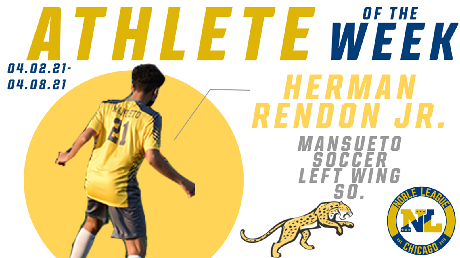 Herman Rendon Jr. Named Athlete of the Week!